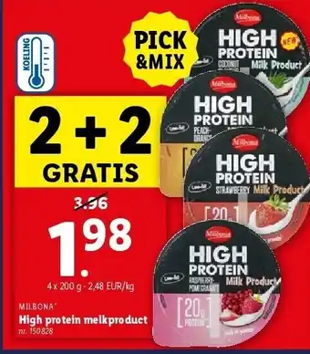 Lidl High protein melkproduct aanbieding