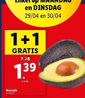 Lidl Avocado aanbieding