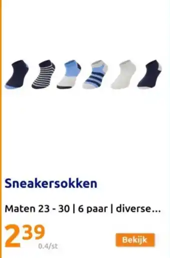 Action Sneakersokken aanbieding