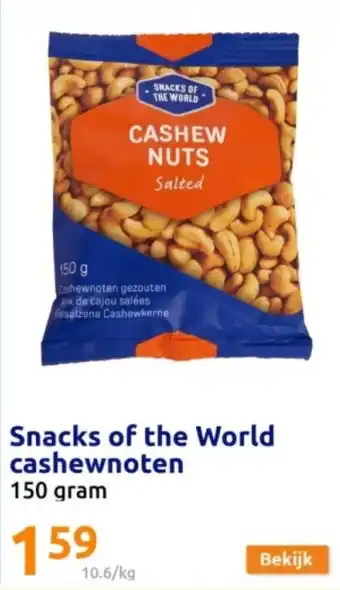 Action Snacks of the World cashewnoten aanbieding