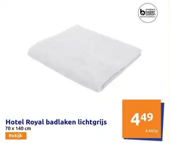 Action Hotel Royal badlaken lichtgrijs aanbieding