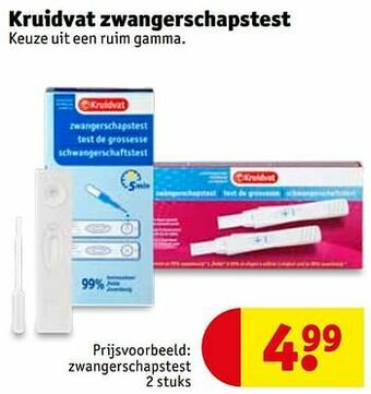 Kruidvat Zwangerschapstest aanbieding