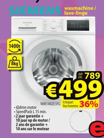 ElectroStock SIEMENS wasmachine / lave-linge aanbieding