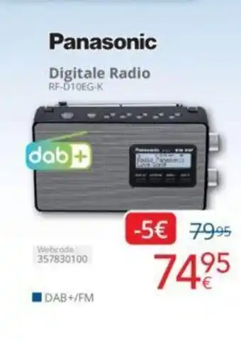 Eldi Panasonic Digitale Radio RF D10EG K aanbieding