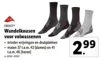 Lidl Wandelkousen voor volwassenen aanbieding