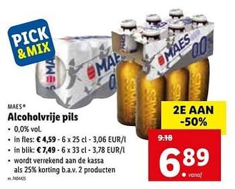 Lidl Alcoholvrije pils aanbieding