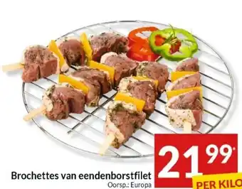 Intermarché Brochettes van eendenborstfilet aanbieding