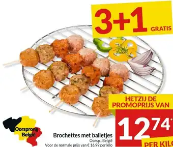 Intermarché Brochettes met balletjes aanbieding