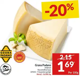 Intermarché Grana Padano 100g aanbieding