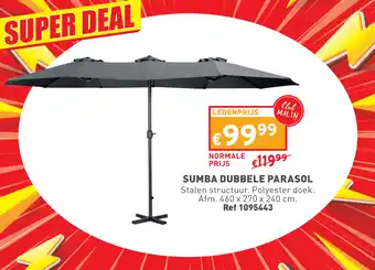 Trafic SUMBA DUBBELE PARASOL aanbieding