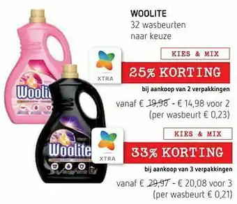 Woolite 32 wasbeurten