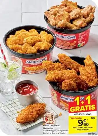 Carrefour Bucket Coq in Box Maître Coq aanbieding