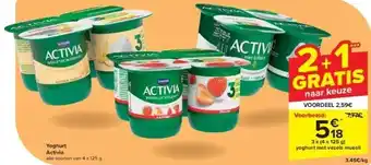 Carrefour Yoghurt Activia aanbieding