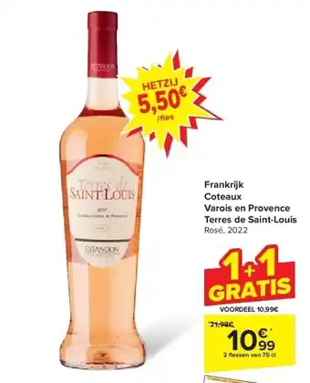 Carrefour Frankrijk Coteaux Varois en Provence Terres de Saint-Louis aanbieding