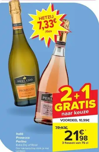 Carrefour Italië Prosecco Perlino aanbieding