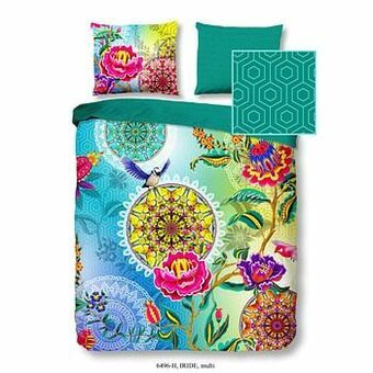 Leen Bakker Hip dekbedovertrek Iride - veelkleurig - 200x200/220 cm - Leen Bakker aanbieding