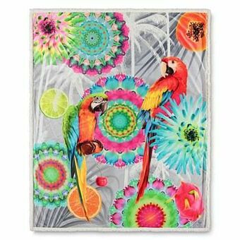 Leen Bakker Hip plaid Kjenta - veelkleurig - 130x160 cm - Leen Bakker aanbieding