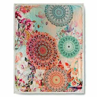 Leen Bakker Hip plaid Nandini - veelkleurig - 130x160 cm - Leen Bakker aanbieding