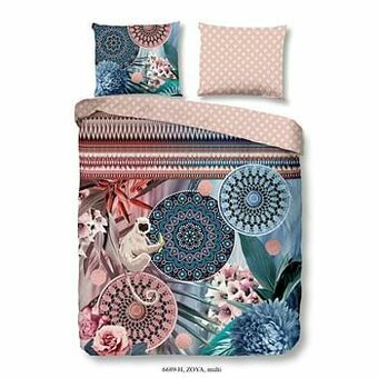 Leen Bakker HIP dekbedovertrek Zoya - veelkleurig - 200x200/220 cm - Leen Bakker aanbieding