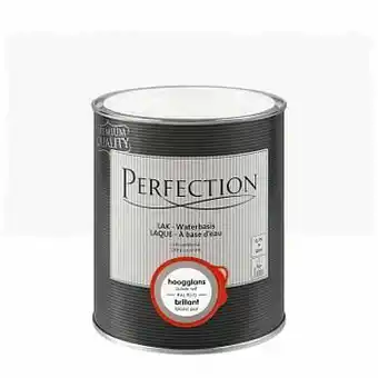 Brico Perfection lak Ultradekkend hoogglans zuiver wit RAL 9010 750ml aanbieding