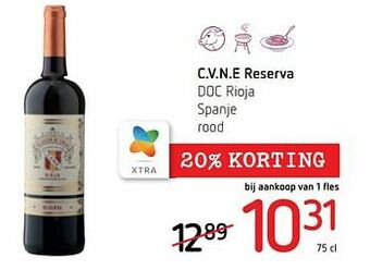 Spar Colruyt C.v.n.e reserva doc rioja spanje rood aanbieding