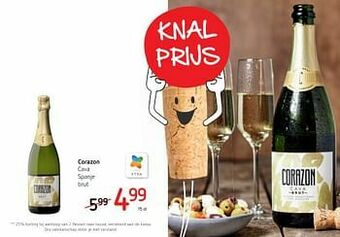 Spar Colruyt Corazon cava spanje brut aanbieding