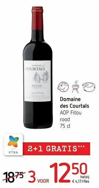 Spar Colruyt Domaine des courtals aop fitou rood aanbieding