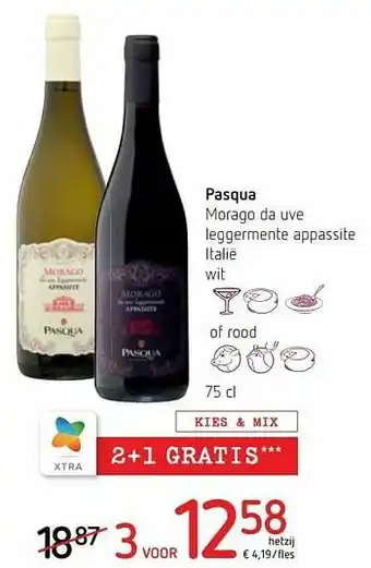 Spar Colruyt Pasqua morago da uve leggermente appassite italië wit aanbieding
