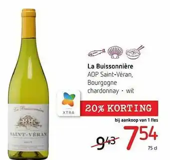 Spar Colruyt La buissonnière aop saint-véran, bourgogne chardonnay - wit aanbieding