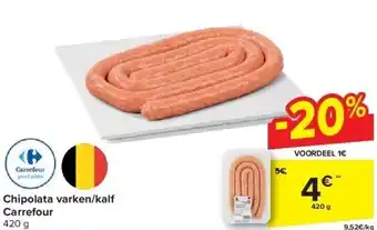 Carrefour Chipolata varken/kalf Carrefour aanbieding