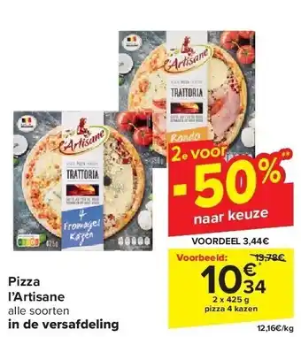 Carrefour Pizza l’Artisane aanbieding