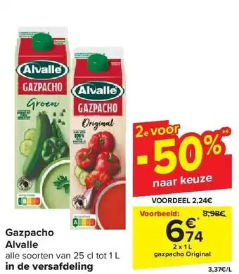 Carrefour Gazpacho Alvalle aanbieding