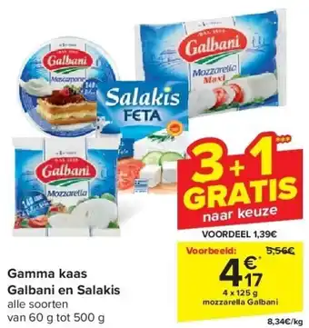 Gamma kaas Galbani en Salakis