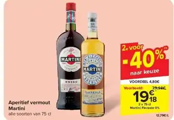 Carrefour Aperitief vermout Martini aanbieding