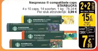 Cora Nespresso compatibele caps STARBUCKS aanbieding