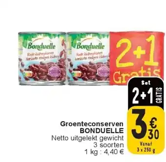 Cora Groenteconserven BONDUELLE aanbieding