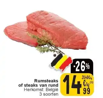 Cora Rumsteaks of steaks van rund aanbieding