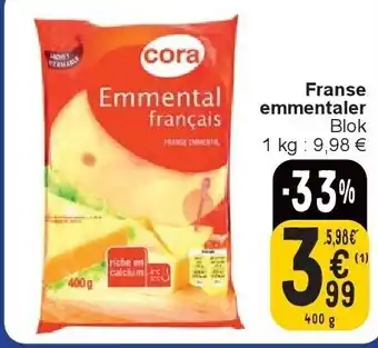 Cora Franse emmentaler aanbieding