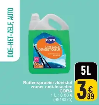 Cora Ruitensproeiervloeistof zomer anti-insecten CORA aanbieding