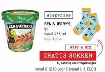 Spar Colruyt Ben + jerry’s ijs aanbieding