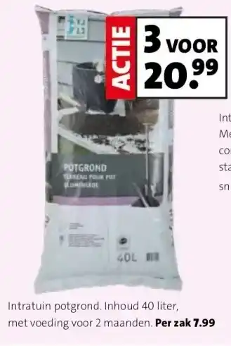 Intratuin potgrond. Inhoud 40 liter