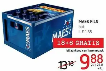 Spar Colruyt Maes pils bak aanbieding