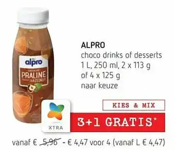 Spar Colruyt Alpro choco drinks of desserts aanbieding