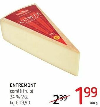Spar Colruyt Entremont comté fruité aanbieding