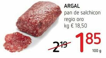Argal pan de salchicon regio oro