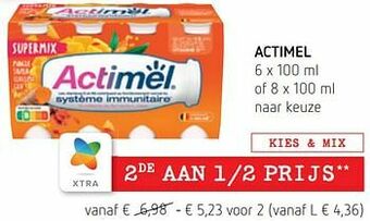Spar Colruyt Actimel aanbieding