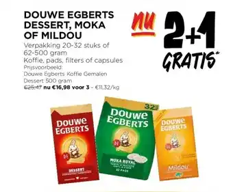 Jumbo Douwe Egberts Koffie Gemalen Dessert 500 gram aanbieding