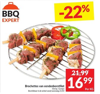 Intermarché Brochettes van eendenborstfilet aanbieding