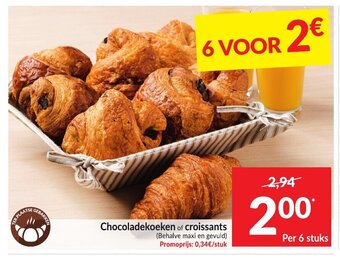 Intermarché Chocoladekoeken of croissants aanbieding