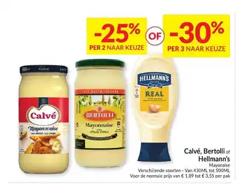 Intermarché Calvé, Bertolli of Hellmann's aanbieding